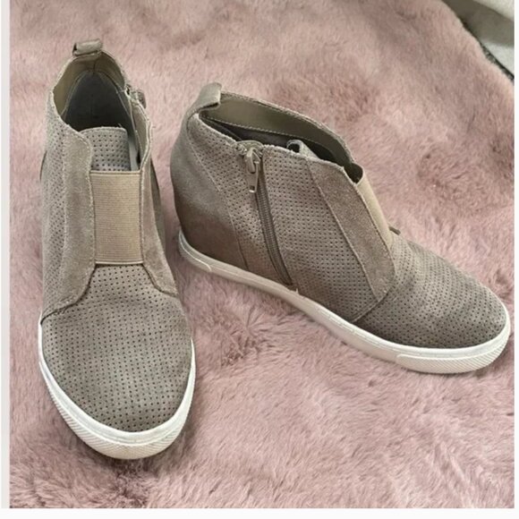 ⭐️ Zip Up Wedge Hipster Hippie Artsy Chic Glam Party Streetwear Sneaker Heels - Picture 4 of 7